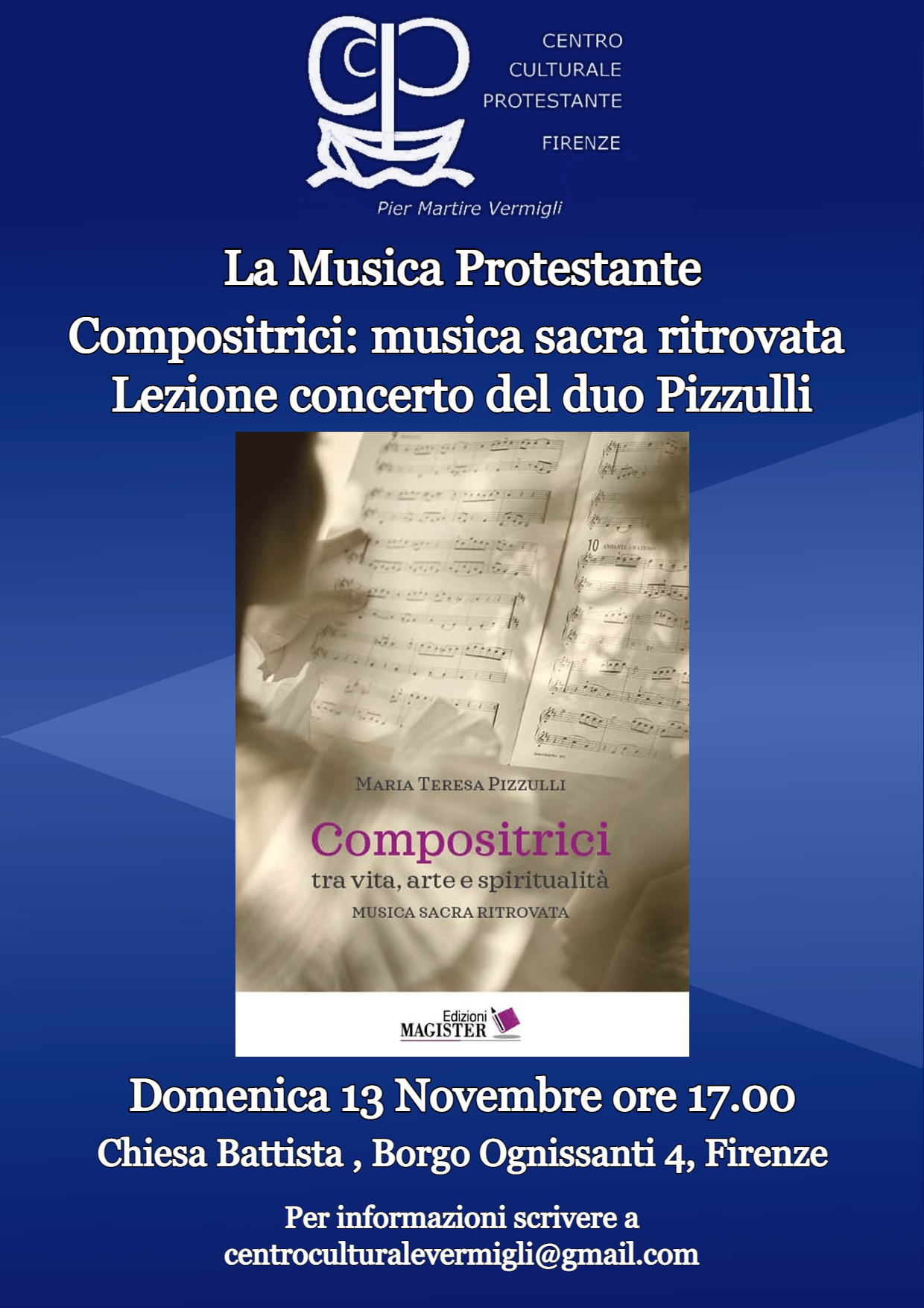 Locandina icontro concerto Vermigli 13 Novembre 2022